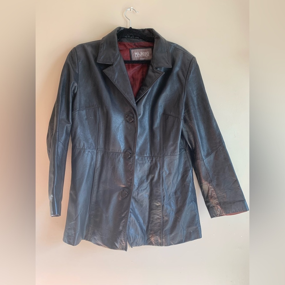 Wilsons Leather Black Women's Jacket Size Large Outerwear Clothing Winter